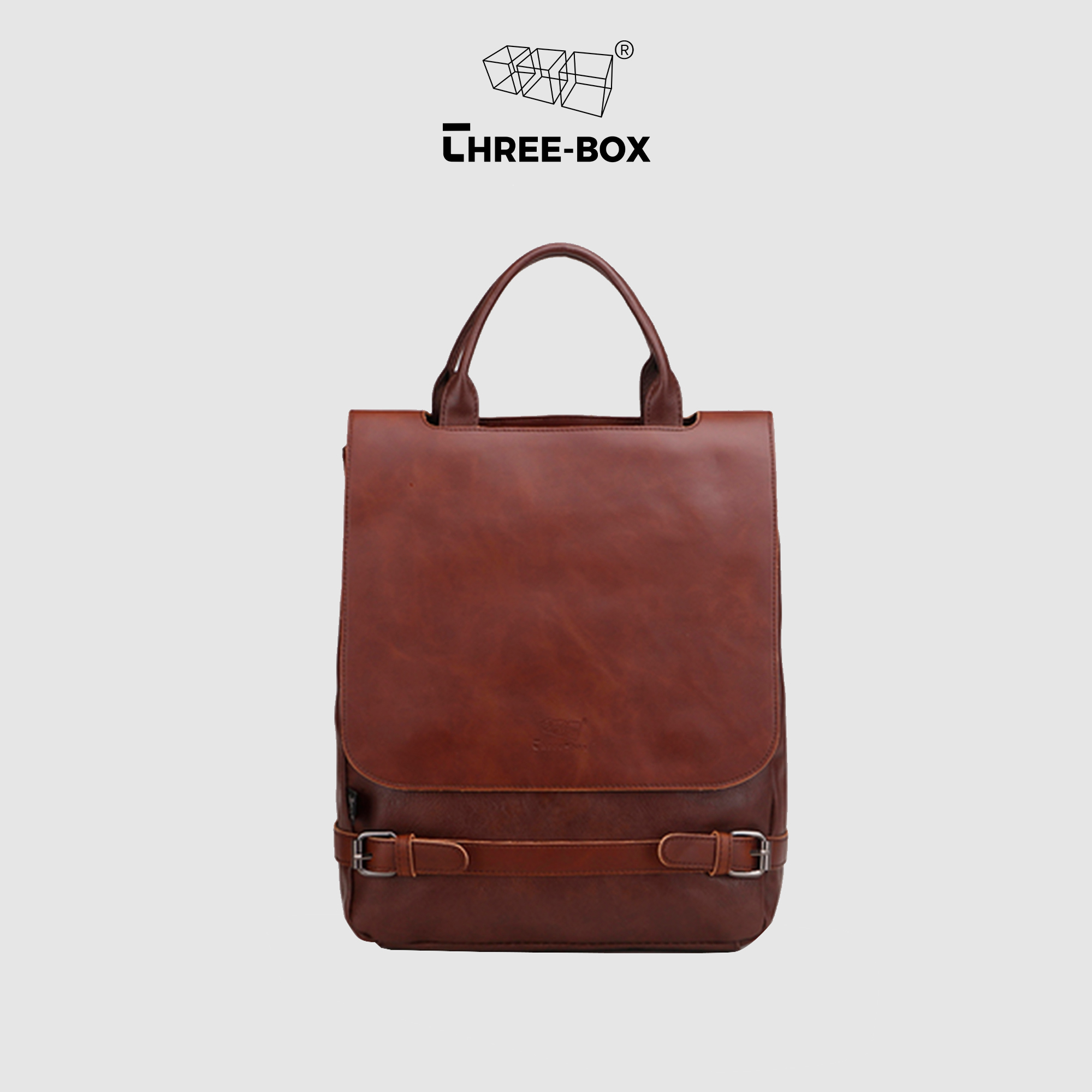 Balo da unisex có quai xách thương hiệu Three-Box - BL8009