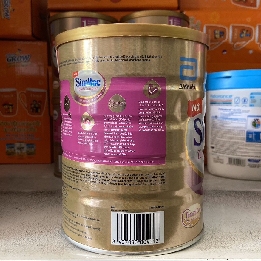 Sữa bột Similac Total Comfort với HMO 2+ 820g (2 tuổi) (cho bé có hệ tiêu hóa kém)