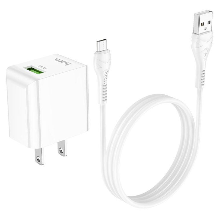 Bộ sạc nhanh 18W Hoco C98 cổng USB, QC3.0 cho điện thoại Android
