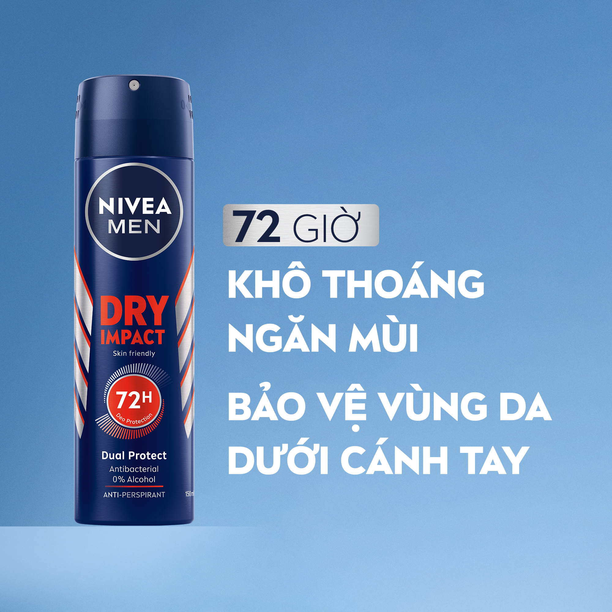 Ngăn Mùi NIVEA MEN Khô Thoáng (150 ml) - 81602