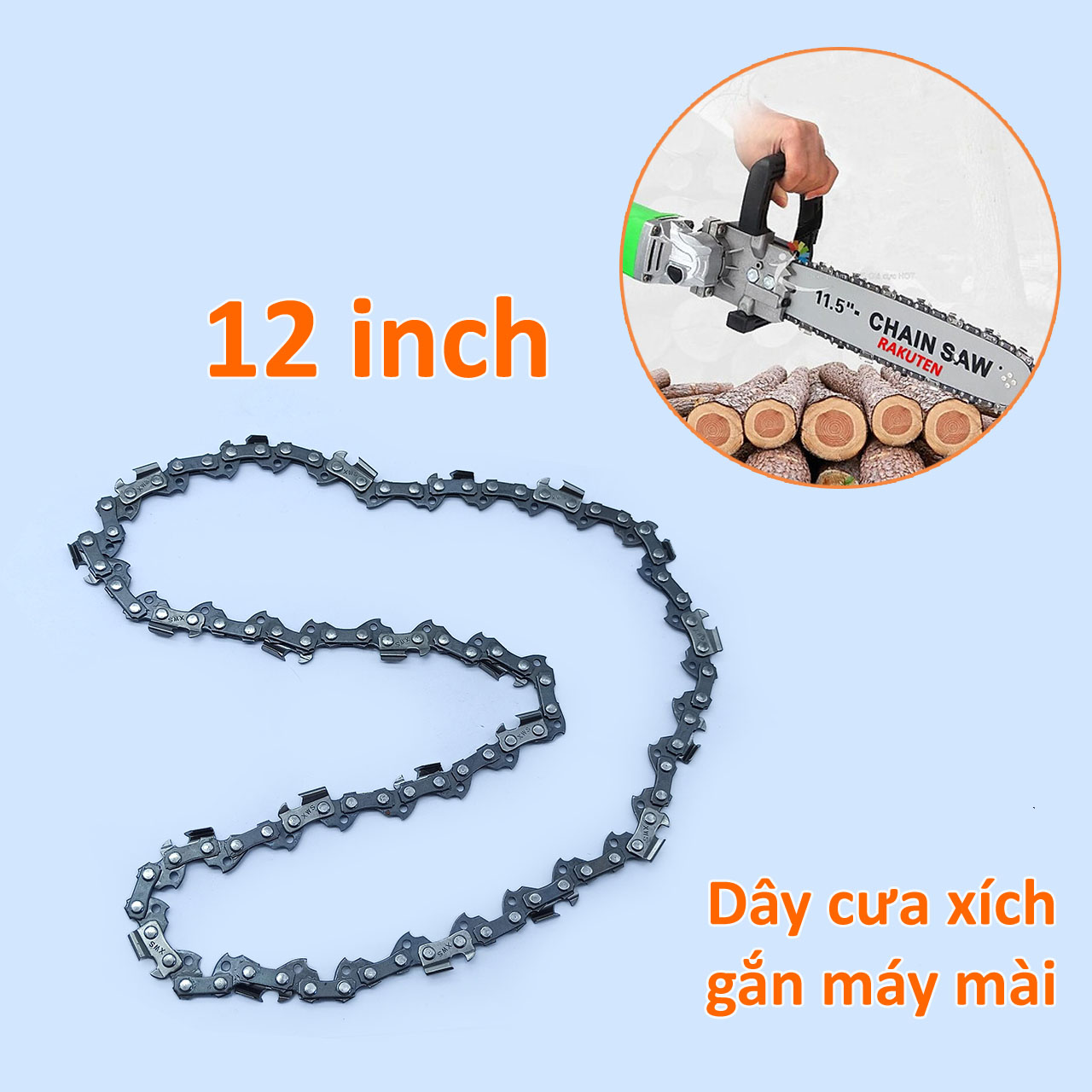 Dây xích gắn lưỡi cưa xích 12inch