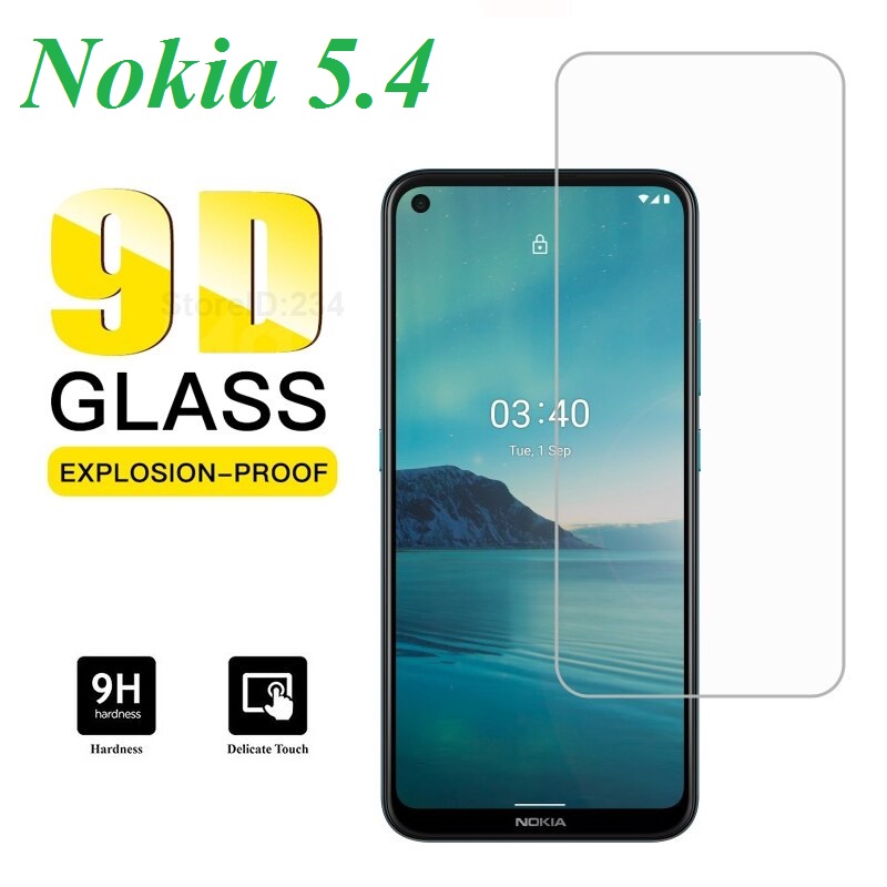 Kính cường lực Nokia 5.4 - Kính cường lực màn hình trong suốt - Full keo - Độ cứng 9H