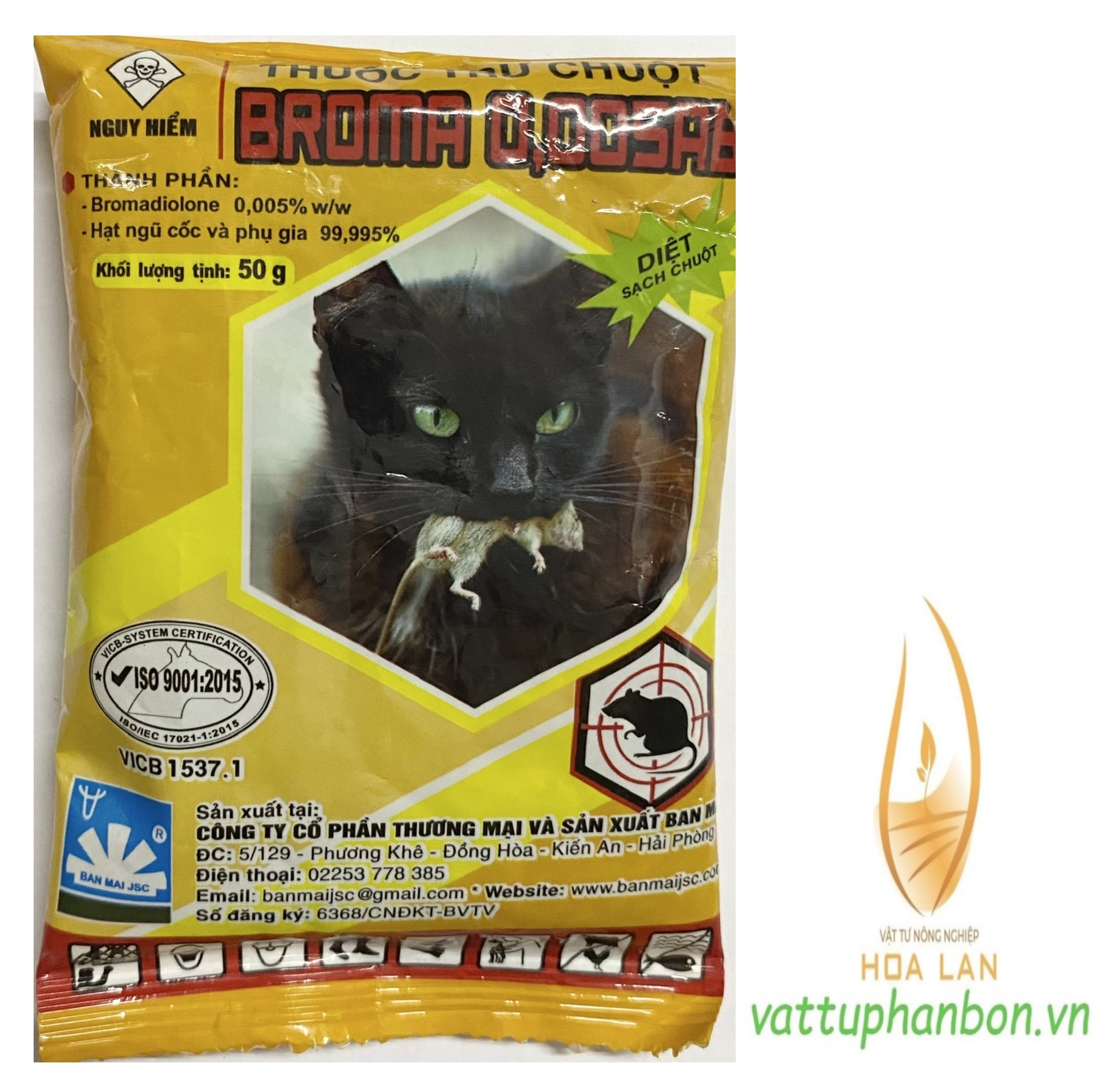 Broma 0,005AB - Thuốc Trừ Chuột - #023B# 50g