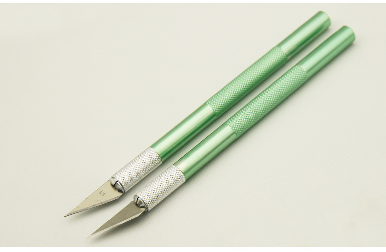 Dao trổ - Dao điêu khắc cán bạc, được chọn màu - Tặng 1 hộp 5 lưỡi dự phòng