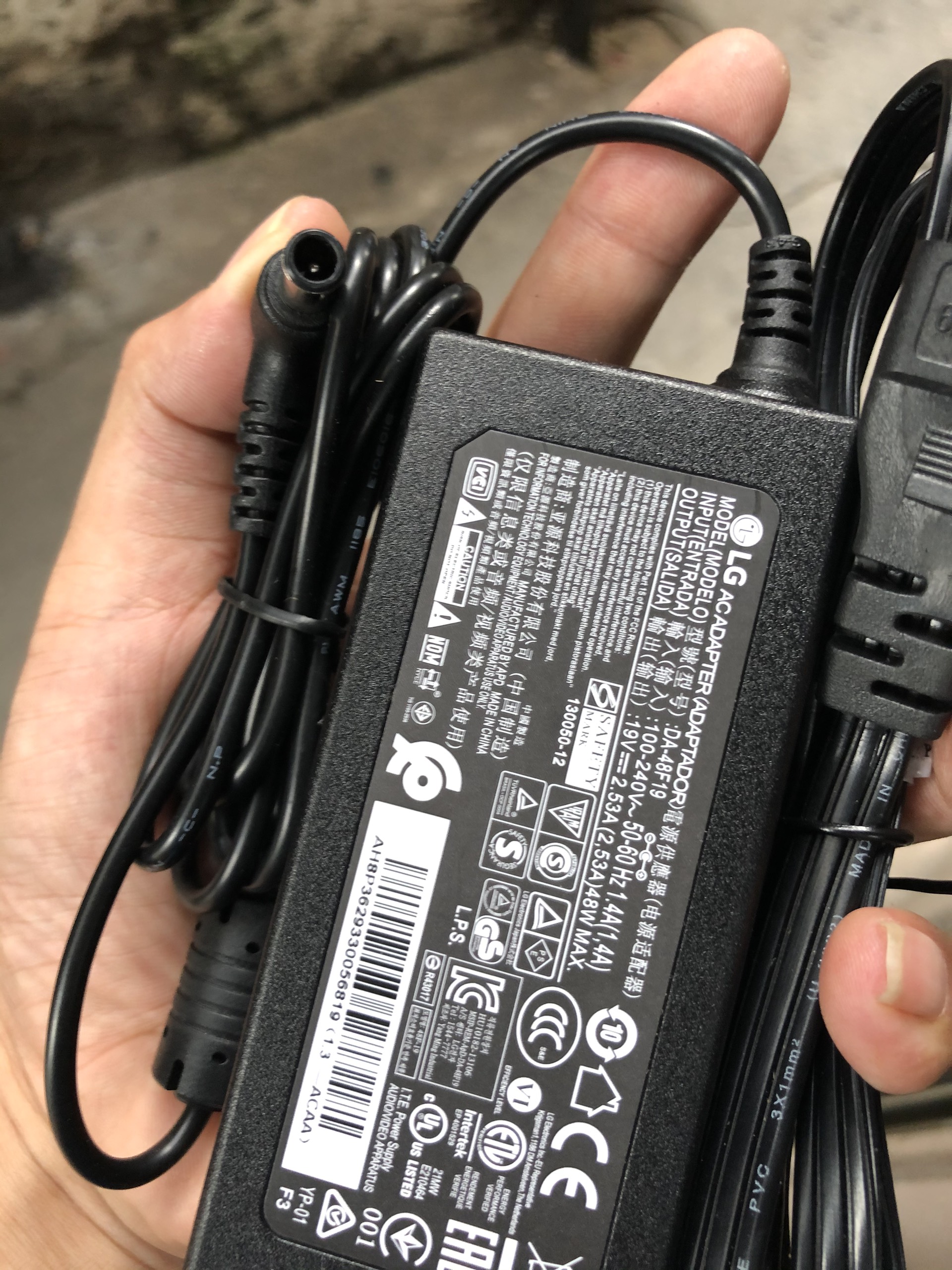adapter-nguồn tivi LG 19v 2.53a
