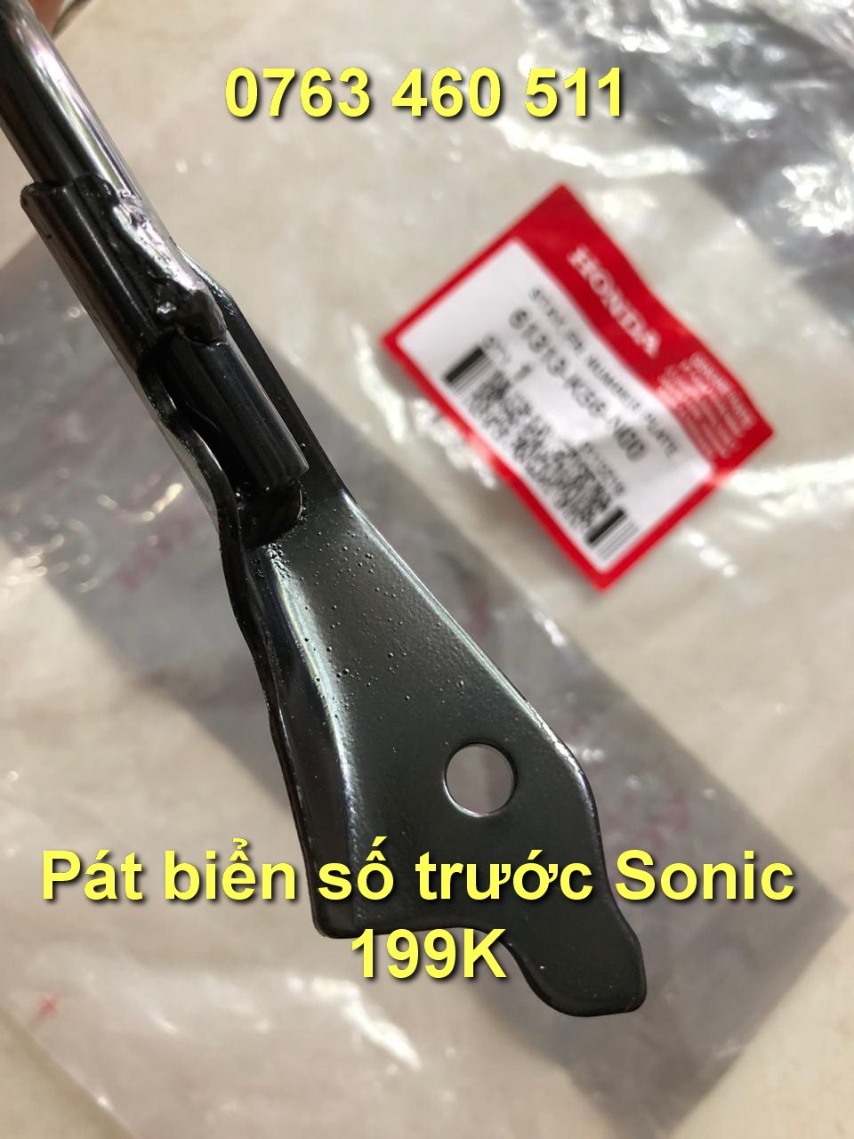 Pát biển số trước Sonic