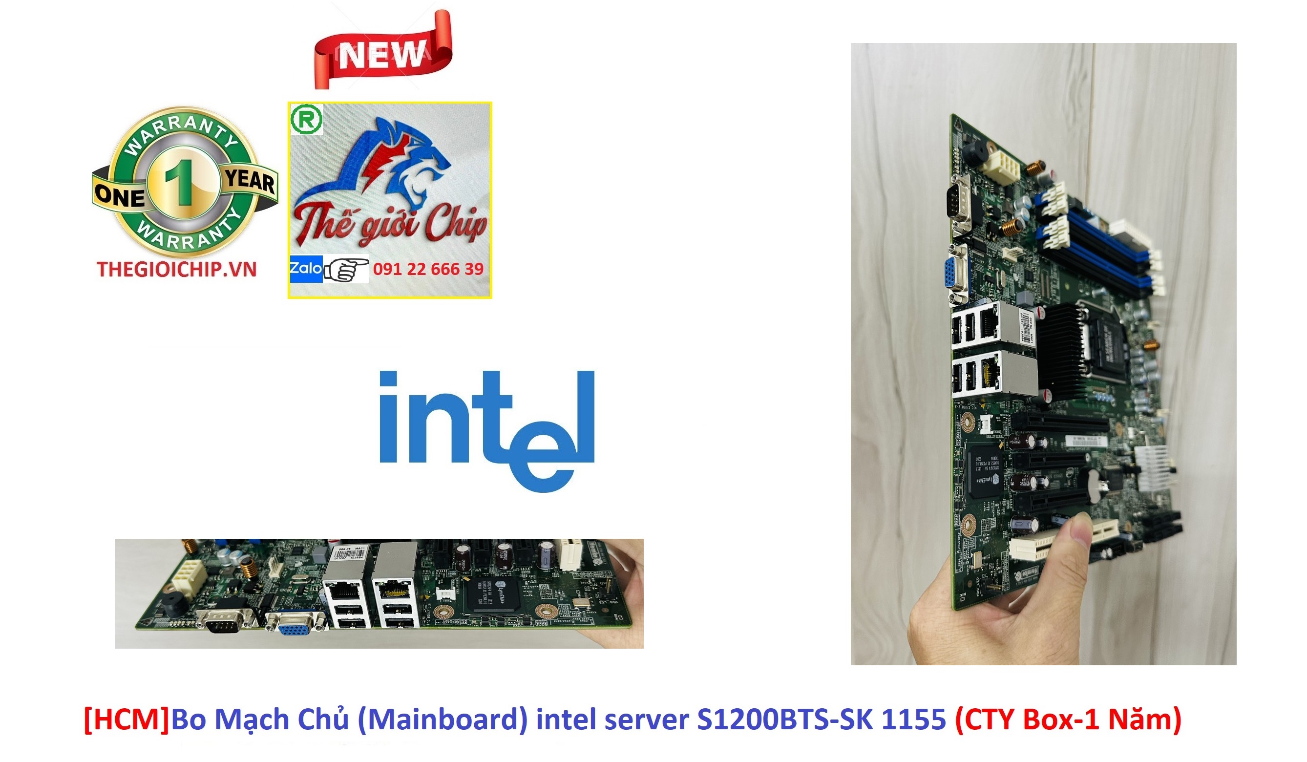 [HCM]Bo Mạch Chủ (Mainboard) intel server S1200BTS-SK 1155 (CTY Box-1 Năm)