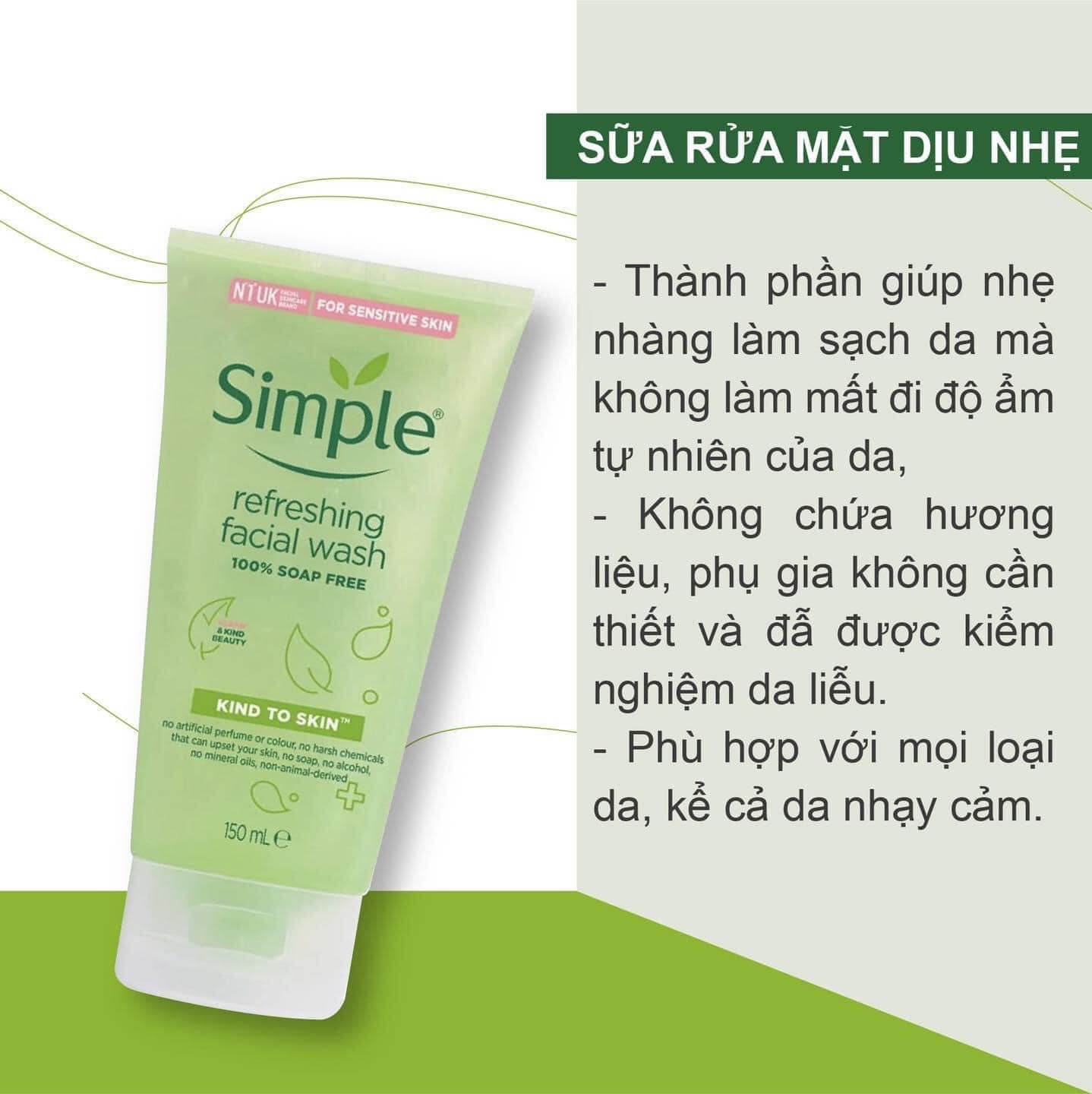 Sữa rửa mặt SIMPLE
