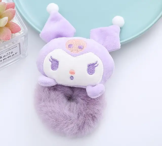 Dây buộc tóc hình gấu bông bông kuromi,melody lopy siêu cute. thin buộc tóc hình gấu bông