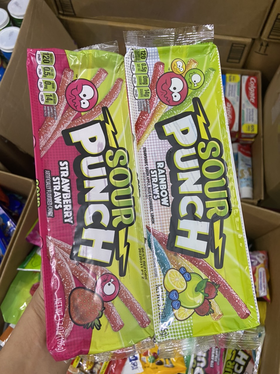 Kẹo siêu chua dạng que Sour Punch 91g
