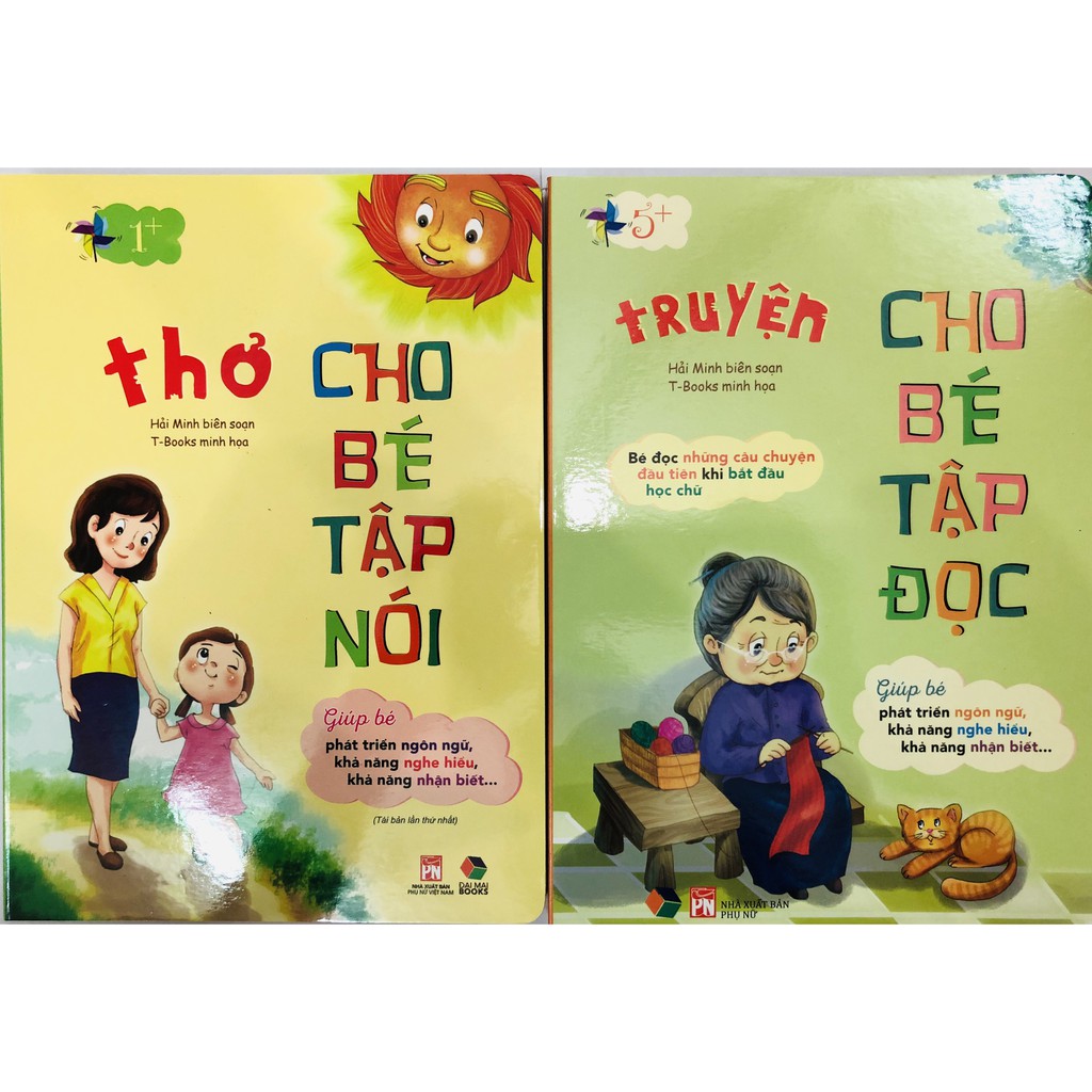 [HCM]Sách - Combo Thơ Cho Bé Tập Nói + Truyện Cho Bé Tập Đọc