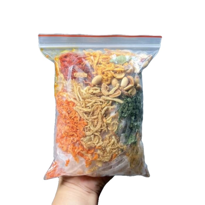 1 bịch bánh tráng trộn sa tế thập loại
