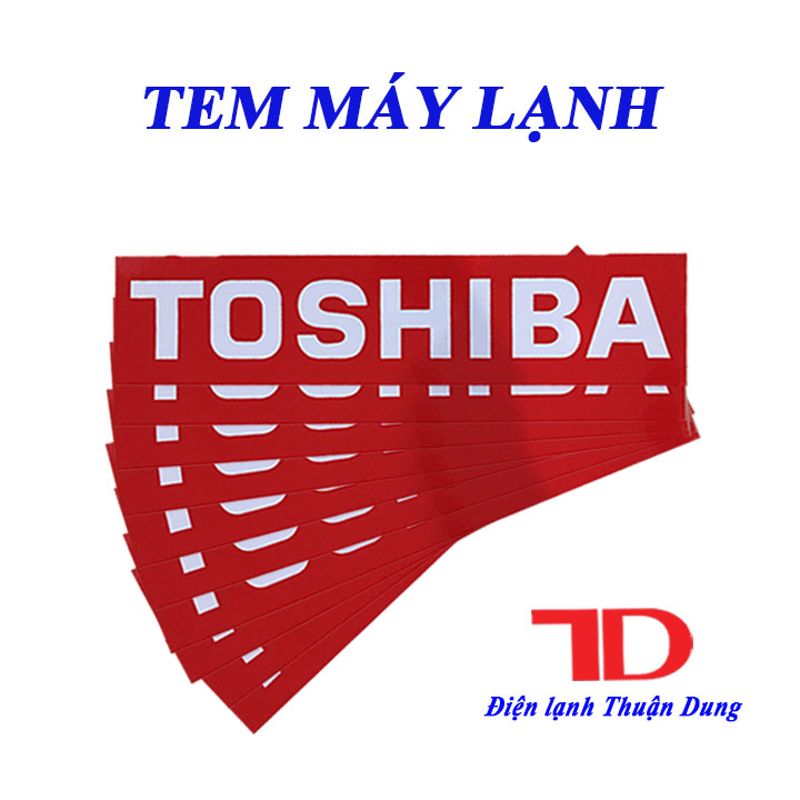 Tem máy lạnh TOSHIBA đỏ