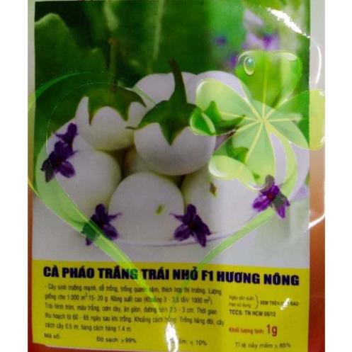 Hạt giống cà pháo trắng - gói 1 gram