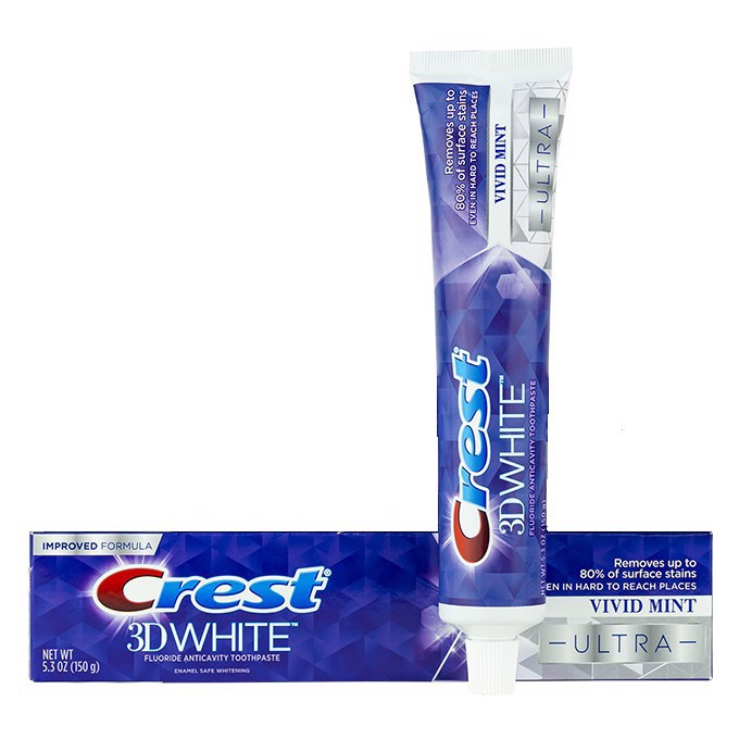KEM ĐÁNH RĂNG CREST 3D WHITE ADVANCED TRIPLE WHITENING 158G_SET 5 CÂY