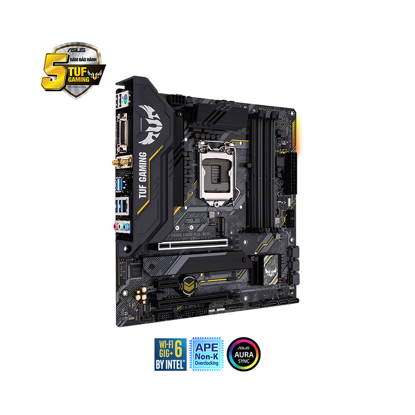 Mainboard ASUS TUF GAMING B460M-PLUS (WIFI) (Intel B460, Socket 1200, m-ATX, 4 khe Ram DDR4)
