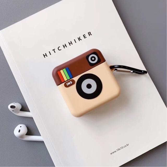 Case Airpods 1/2/pro hộp vuông Instagram (lấy tương tác)
