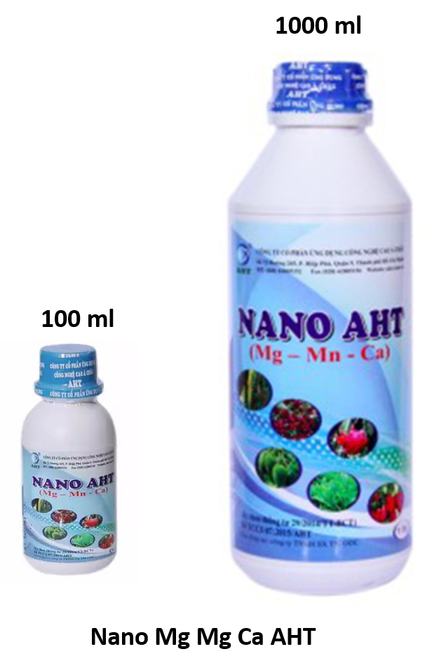 Phân bón vi lượng Nano Mg Mn Ca AHT 100ml/1000ml