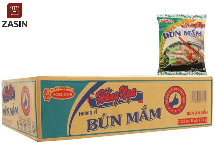 Gía sỉ 1 thùng Bún Mắm HẰNG NGA  ( 30 gói )