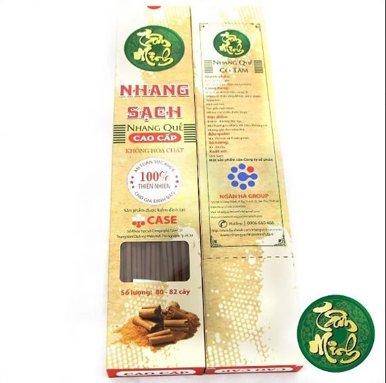 Nhang Quế Cao Cấp Hộp Lớn 40Cm - Hương Quế Dịu Nhẹ Thanh Lọc Không Khí