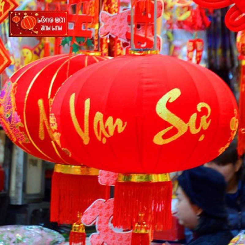 Đèn lồng đỏ treo tết lễ hội  40cm
