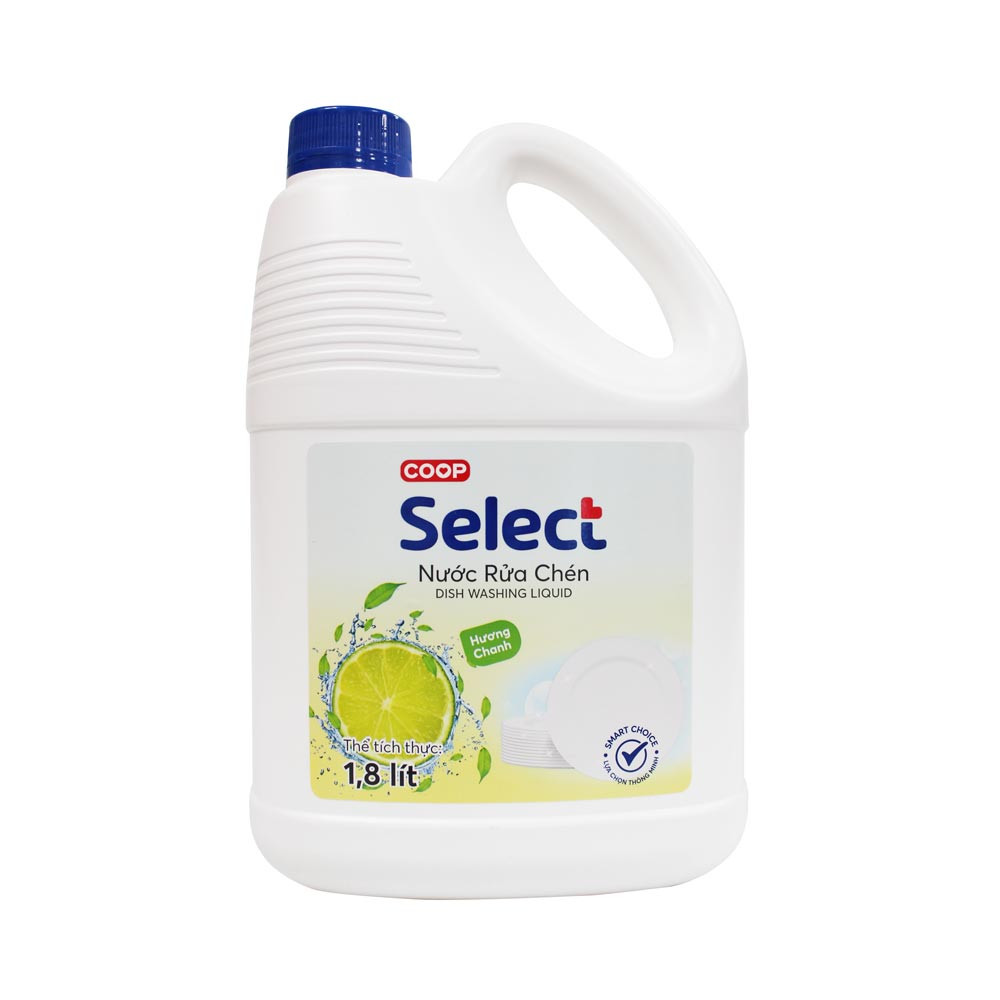 [CHỈ GIAO 4H] Nước Rửa Chén Coop Select Hương Chanh 1,8L