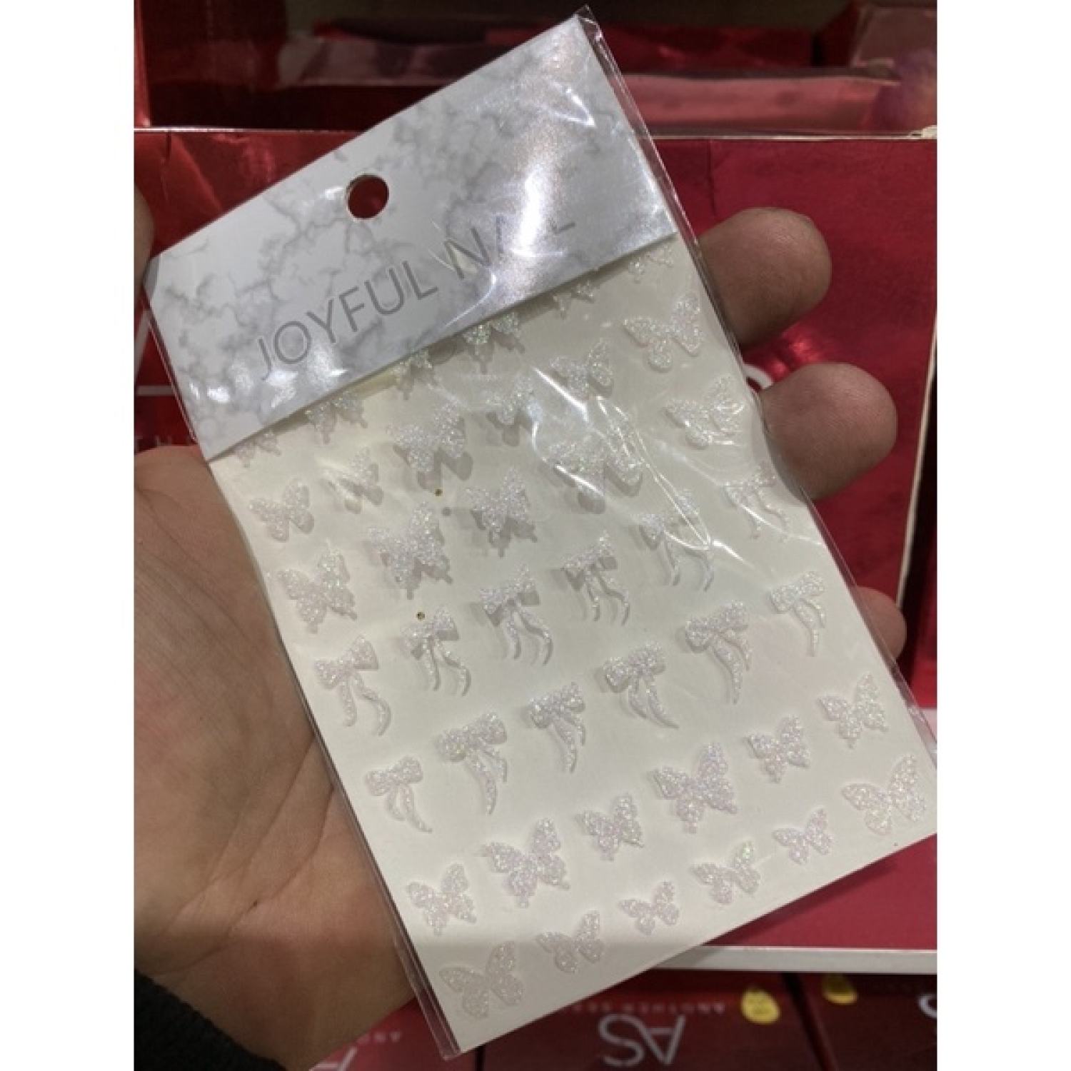 Sticker Dán Móng Kim Tuyến Flash Bạc Nhiều Hình
