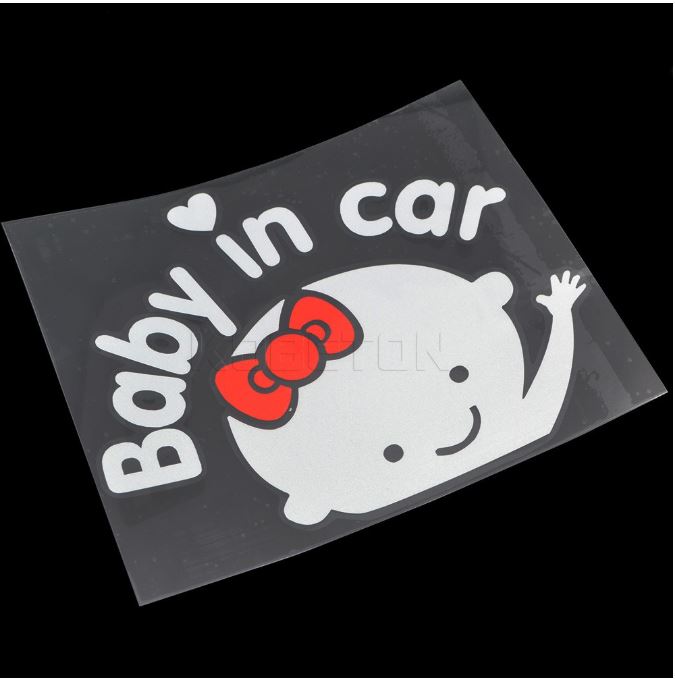 Tem Dán Decal Baby In Car