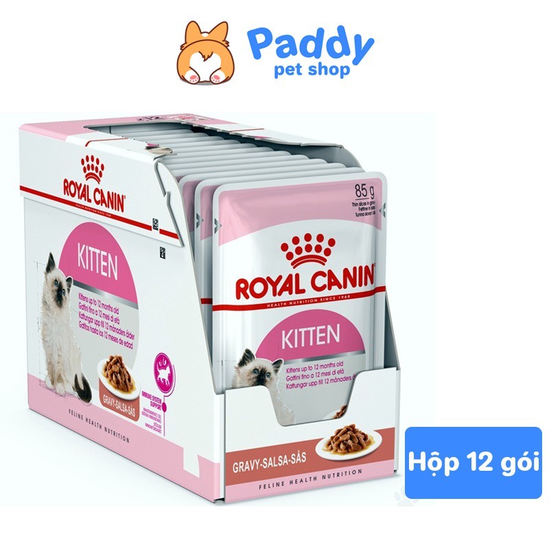 Pate Cho Mèo Con Royal Canin Kitten Gravy 85g - Hộp 12 Gói