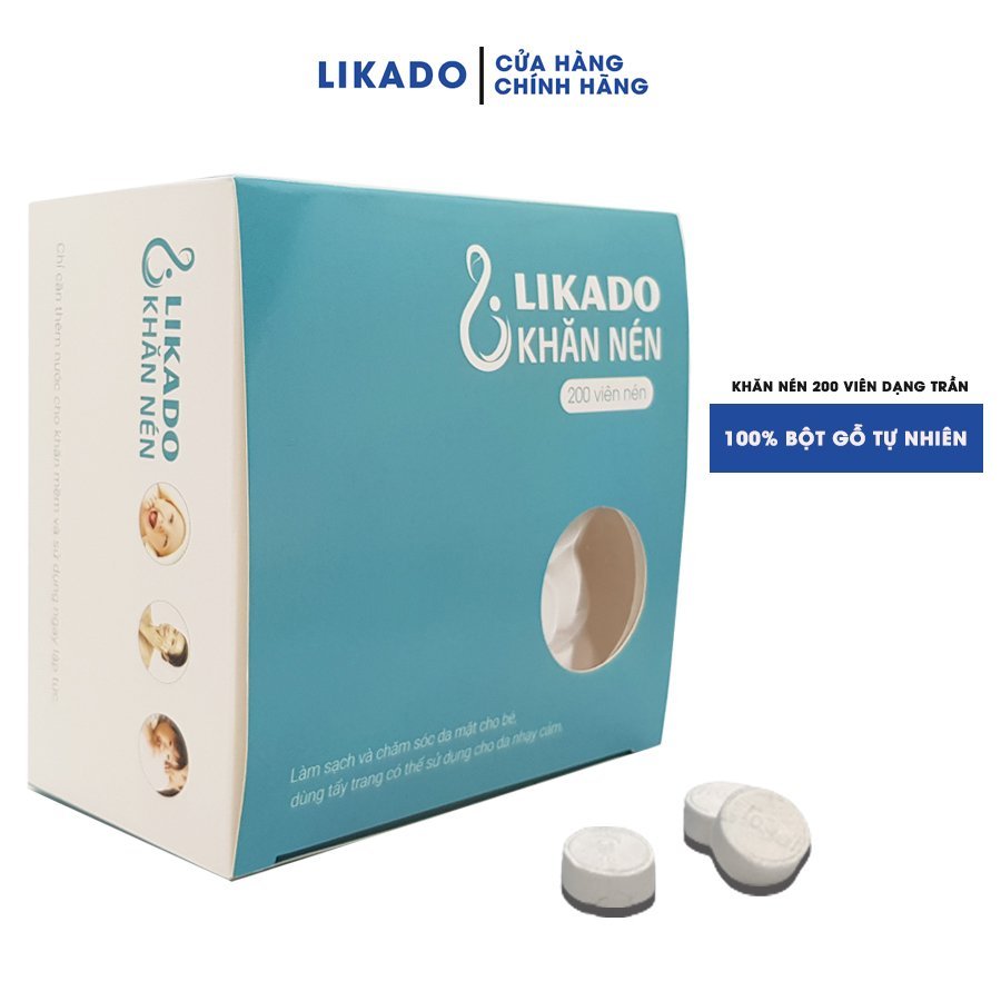 Khăn nén likado dạng viên 200 viên trần