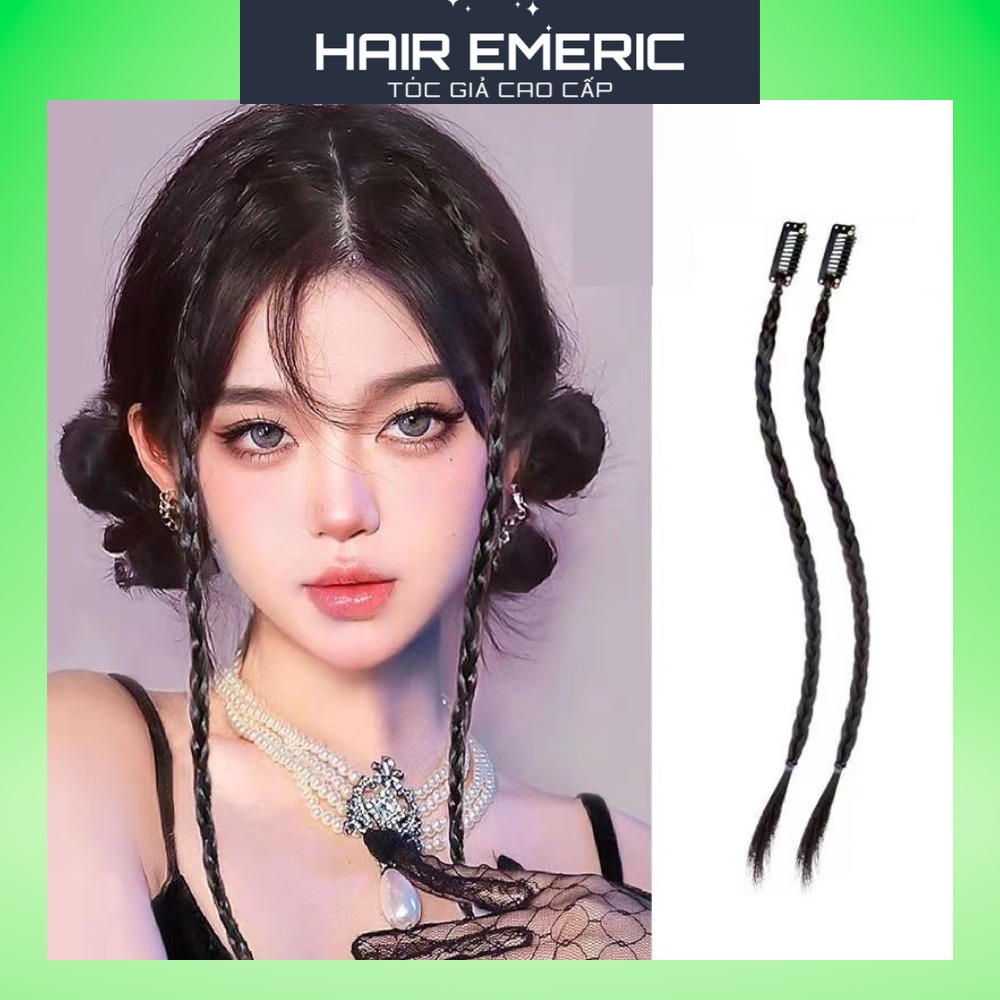 Tóc giả thắt bím nhỏ cho nữ Emeric