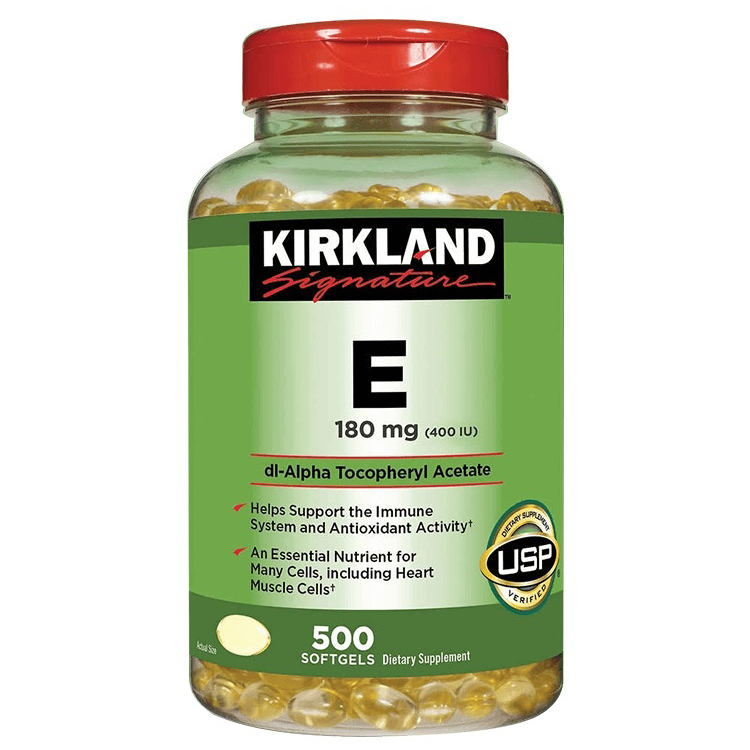 Viên dưỡng da chống lão hóa kirkland vitamin e 400 iu của mỹ - 500 viên