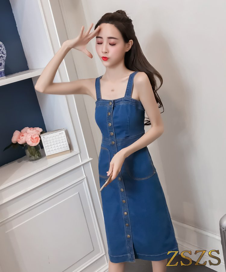 ĐẦM JEAN DÁNG DÀI 2 DÂY D778778