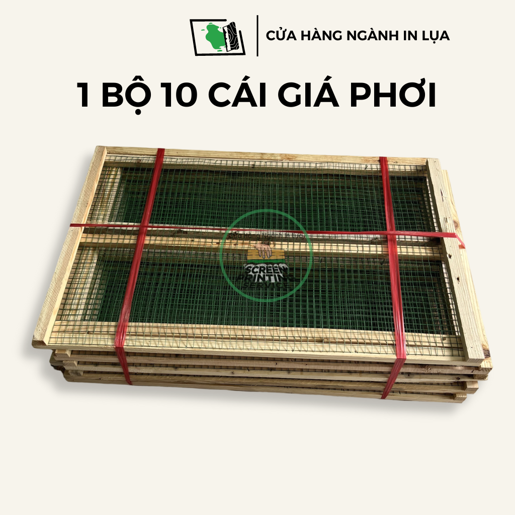 Giá phơi sản phẩm, giá phơi in lụa 10 cái