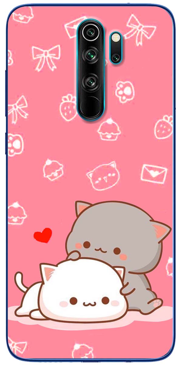 [HCM]Ốp lưng dành cho Xiaomi Redmi Note 5, Redmi Note 6, Redmi Note 7, Redmi Note 8, 8 Pro, Redmi Note 9, 9S, 9 Pro mẫu Mèo mập nền hồng