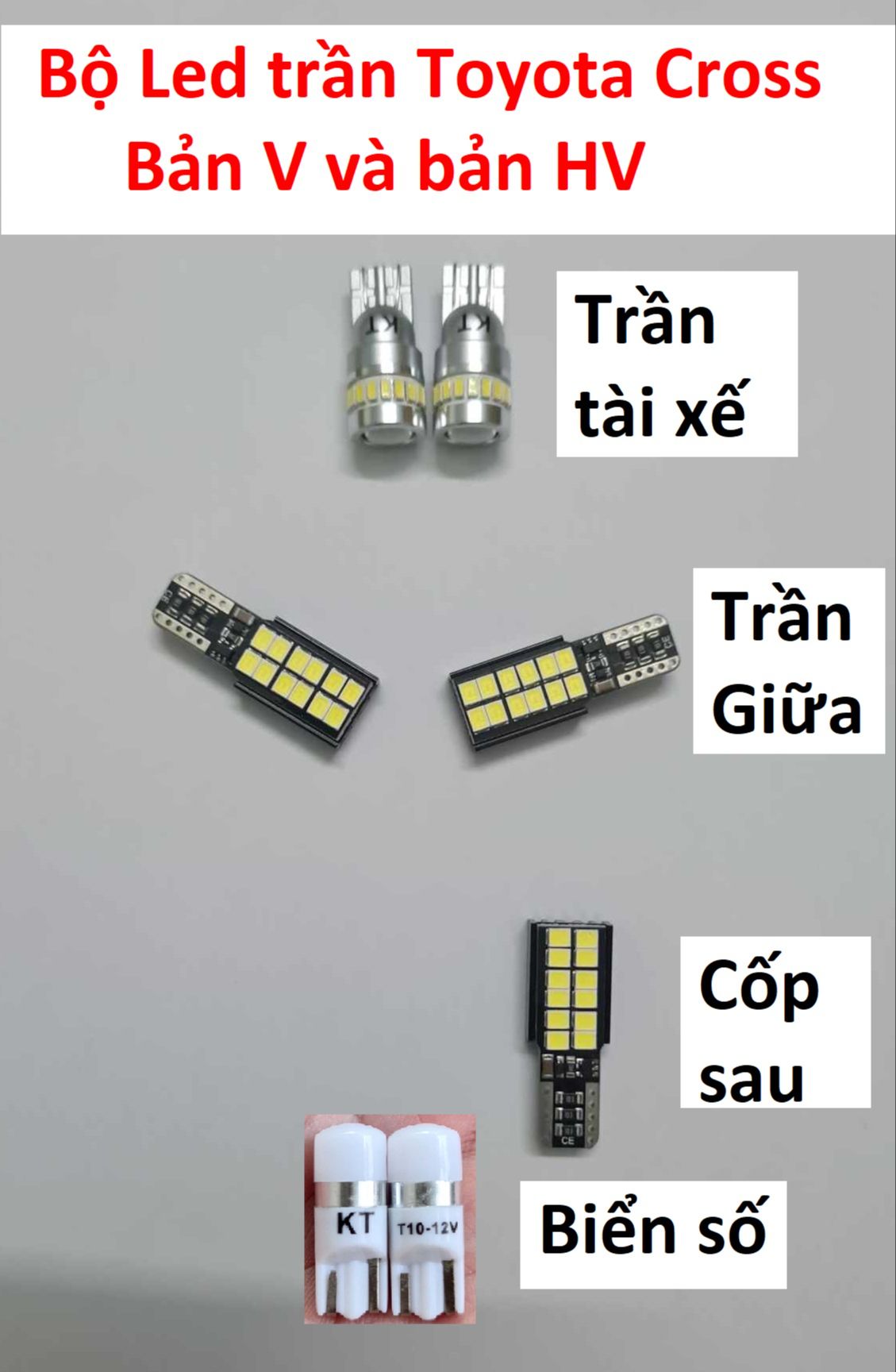 Bộ led nội thất Toyota Corolla Cross led trần Toyota Cross corola cross