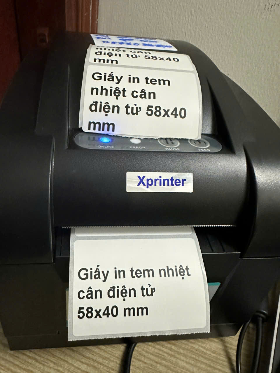 cuộn tem cân điện tử 58x40 mm 30m
