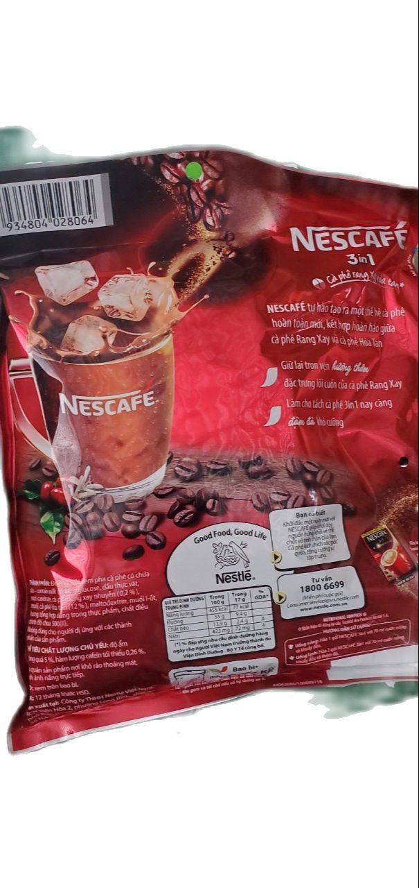 NESCAFE 3IN1 ĐẬM VỊ CÀ PHÊ BỊCH 46 GÓI 17GR ( Gói màu đỏ)