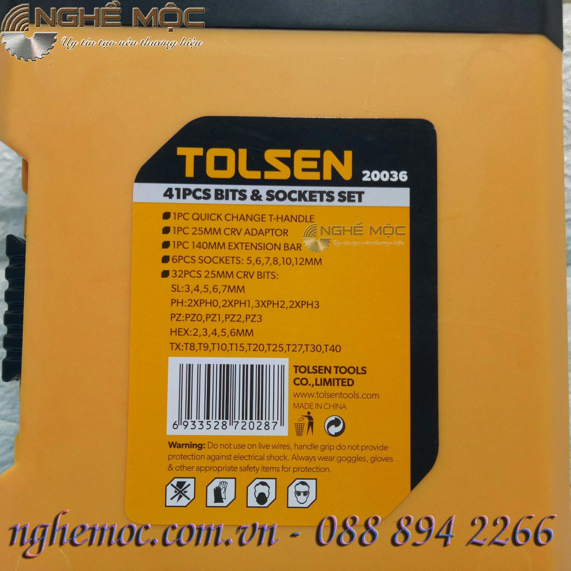 BỘ VÍT 41PCS TOLSEN 20036