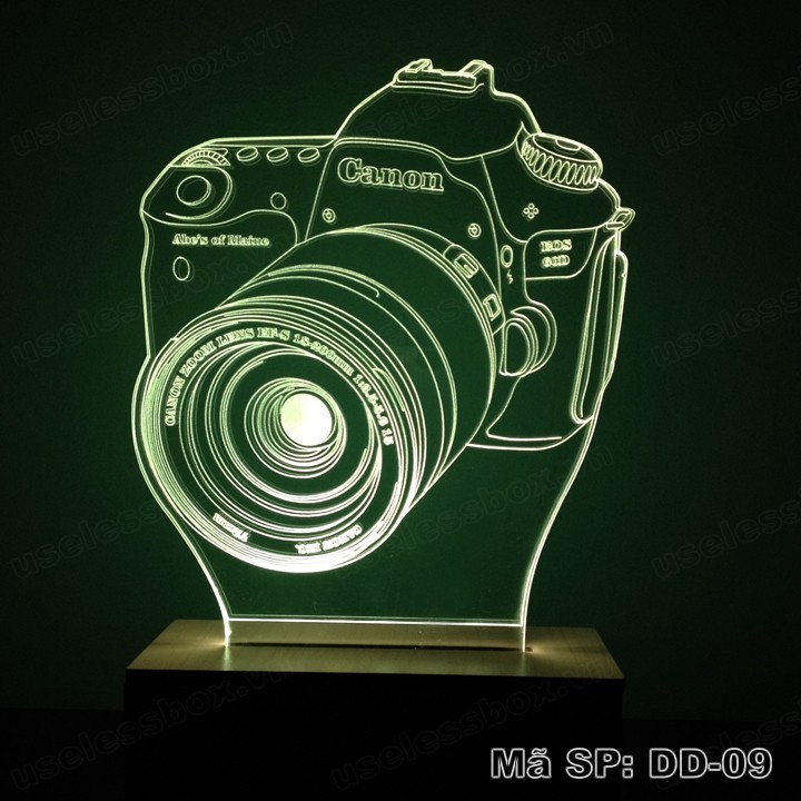 Đèn ngủ 3D hình máy ảnh Canon