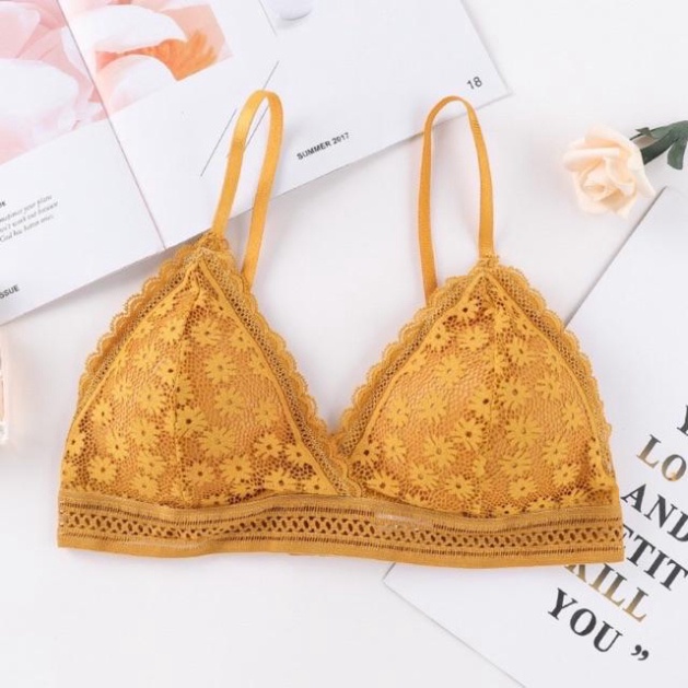 Áo bra ngàn hoa mút mỏng cài sau 7338 nội y