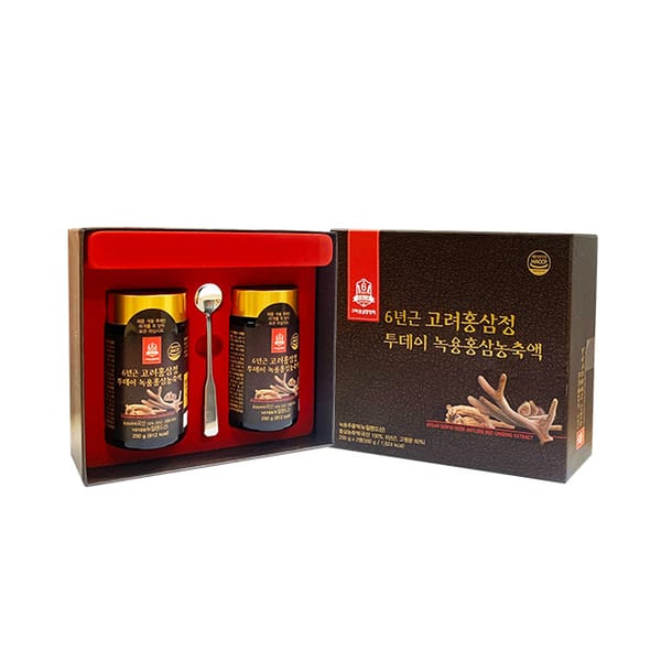 Cao hồng sâm nhung hươu hàn quốc chính hãng hộp 2 lọ x 250gr