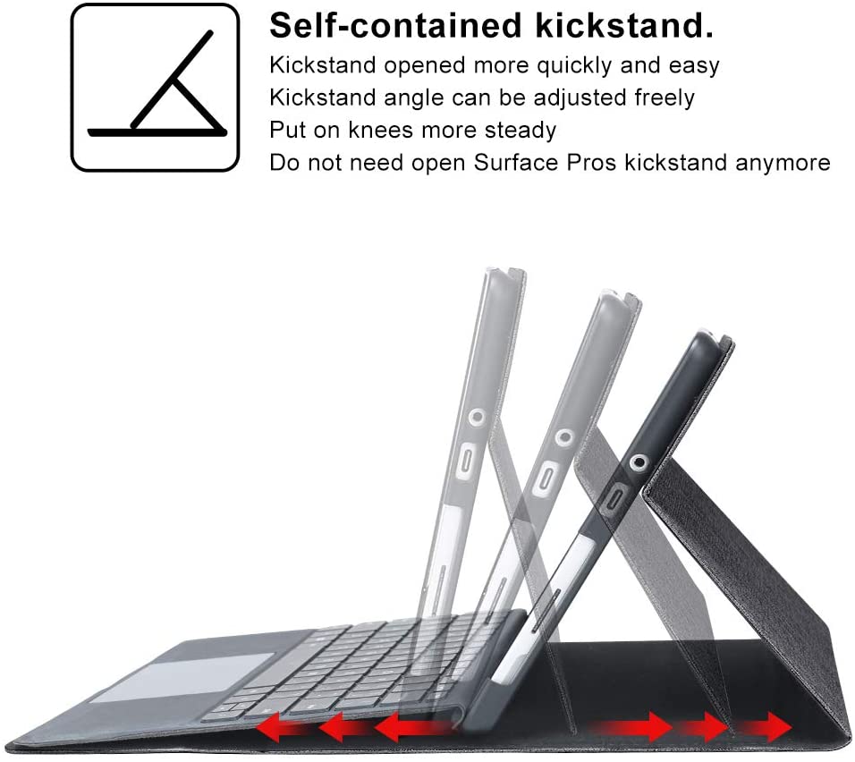 Case and Covers for 12.3 Inch Surface Pro 7, Surface Pro 6, Surface Pro 5, Surface Pro 4 - Compatible with Type Cover Keyboard