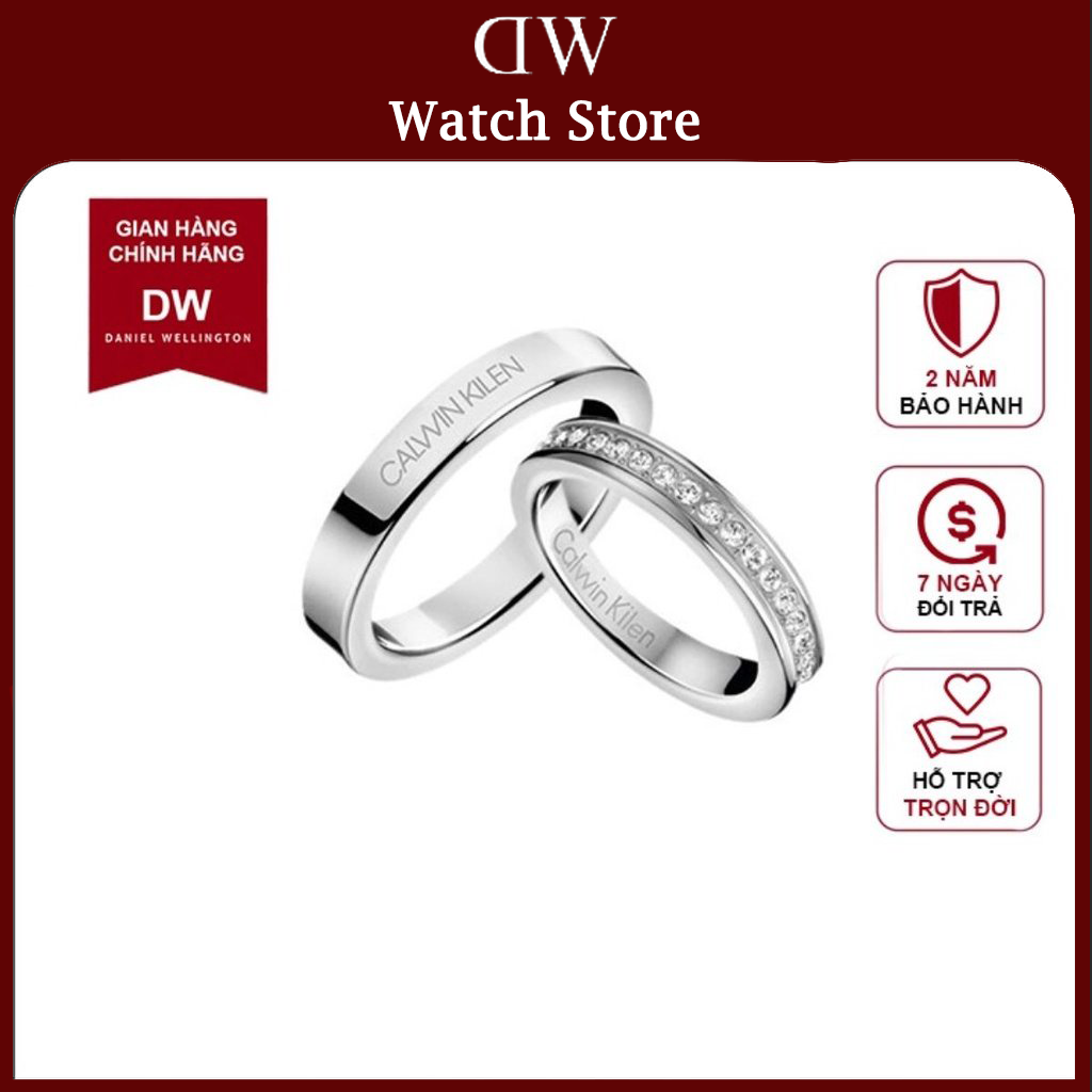 Nhẫn cặp đôi Calvin Klein Hook Ring - Nhẫn CK Authentic, thẻ tag, bill check Code - Daniel Store .