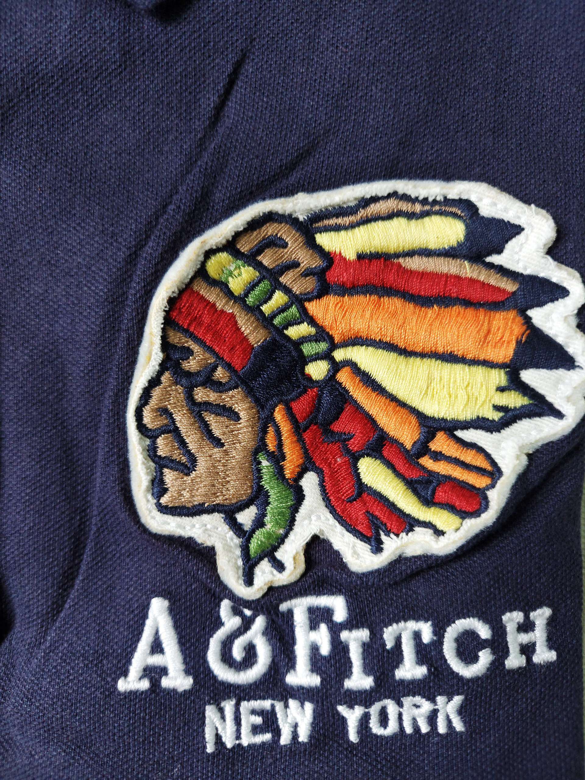 Áo thun polo thổ dân Abercrombie Navy Classic