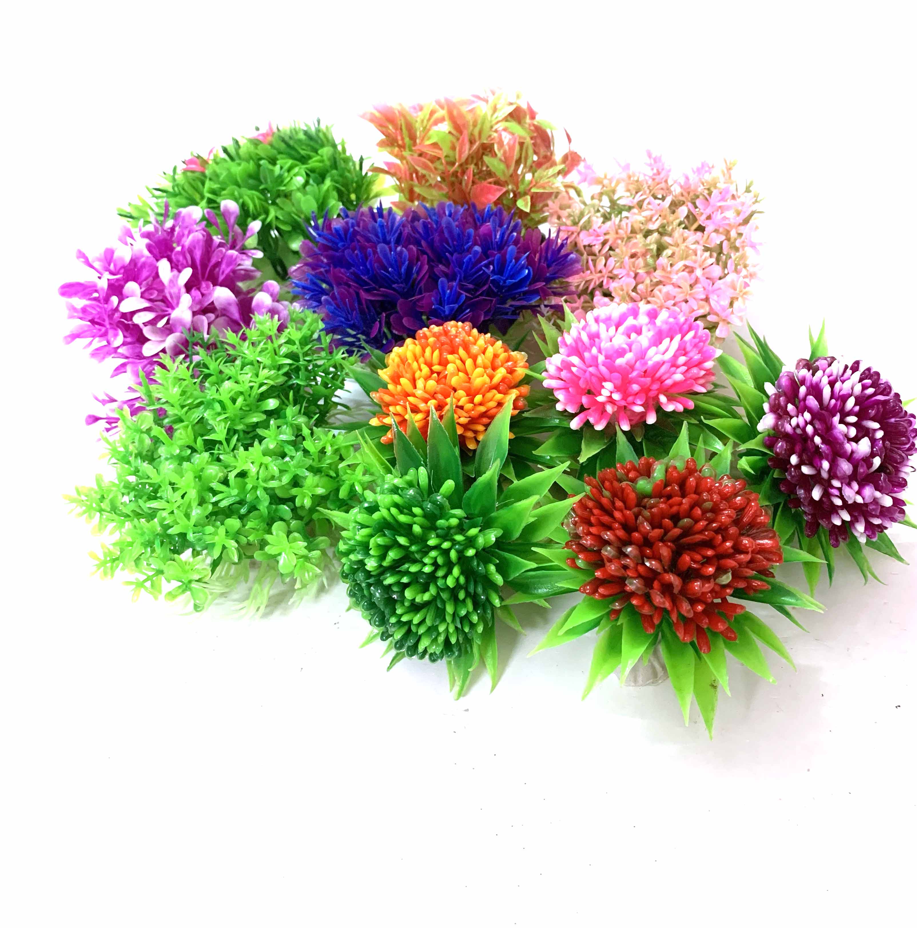 Cây Nhựa Mô Hình Trang Trí Hồ Cá SIZE MINI [CÂY TRÒN MINI]