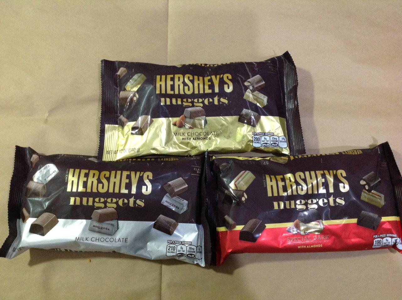 Socola Hershey's Nuggets sữa nhân hạnh nhân ( mẫu mới 286g )