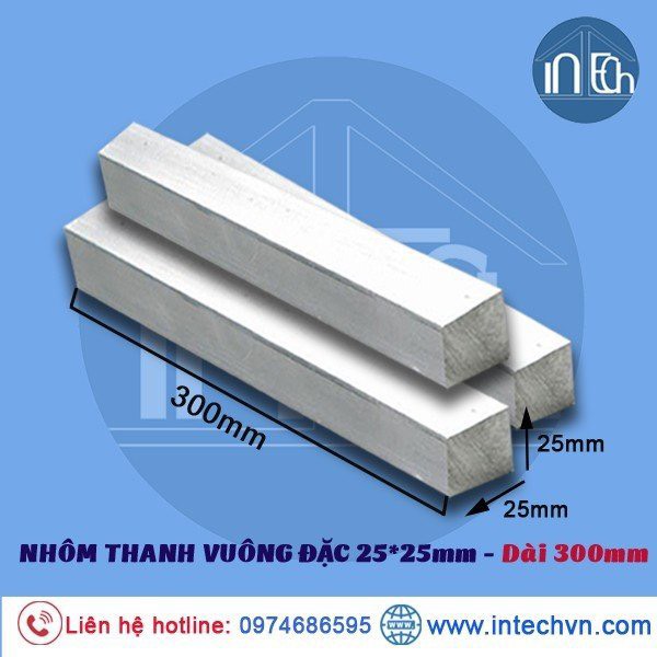 NHÔM THANH VUÔNG ĐẶC 25*25mm