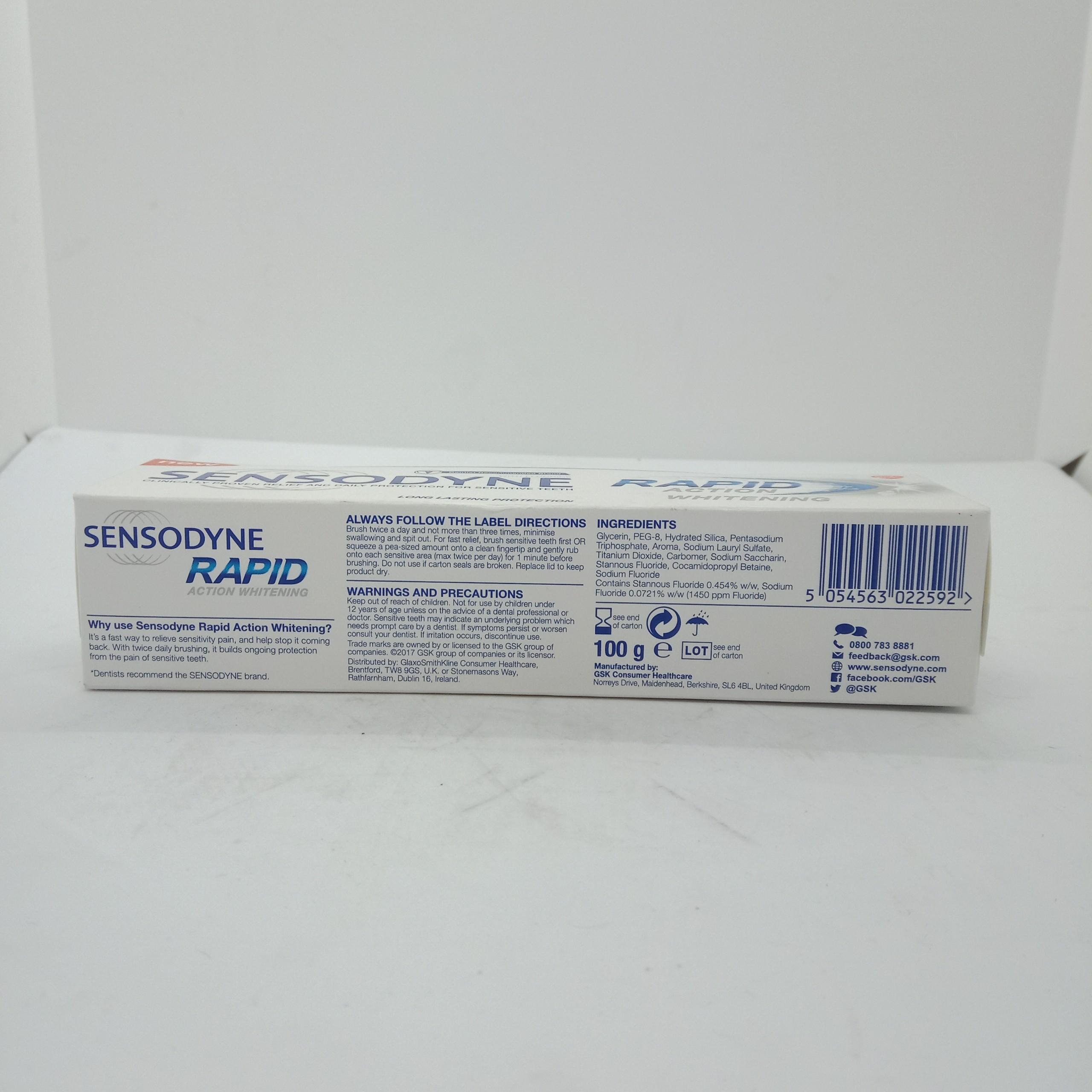Kem đánh răng Sensodyne Rapid Action Whitening 100g
