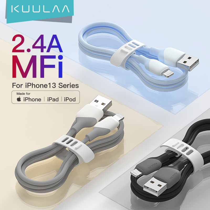 For iPhone 13 KUULAA Cáp sạc Lightning MFI cho iPhone iPad dài 1m 2m